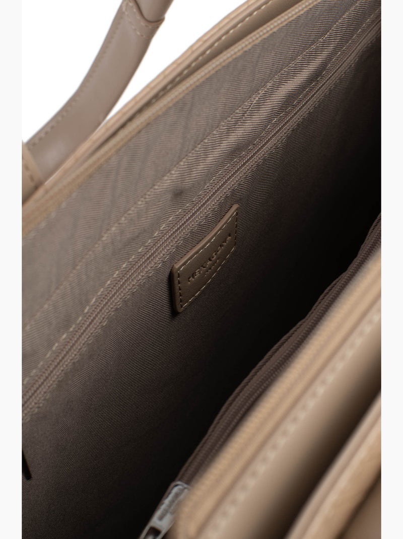 Bolso de hombro con 2 asas nila hexagona Taupe - Kiabi