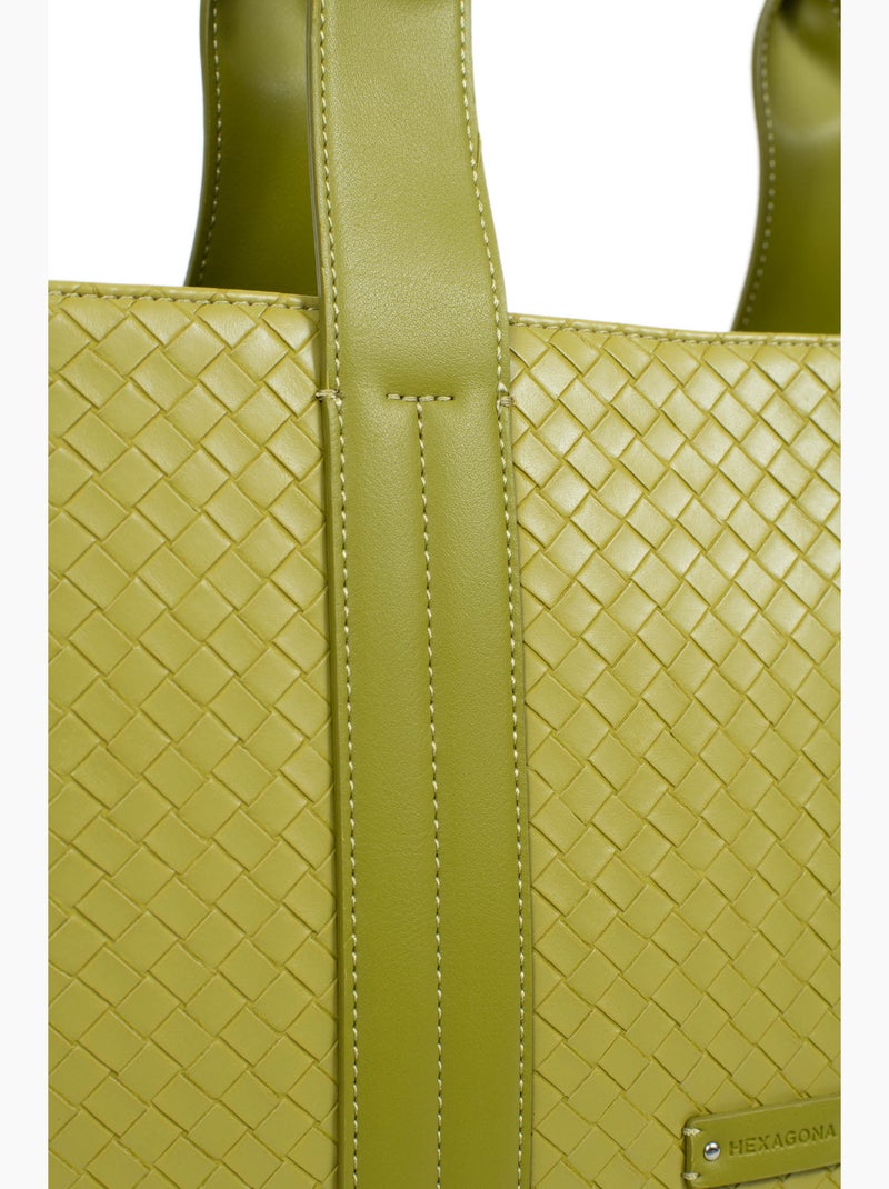 Bolso de hombro con 2 asas nila hexagona Verde claro - Kiabi