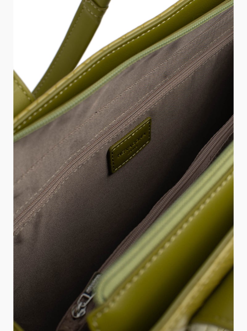 Bolso de hombro con 2 asas nila hexagona Verde claro - Kiabi