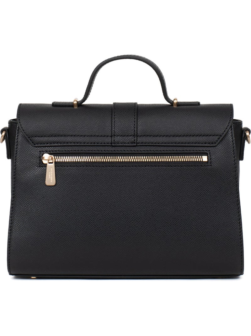 Bolso de mano 1 asa - cuero aude hexagona Negro - Kiabi