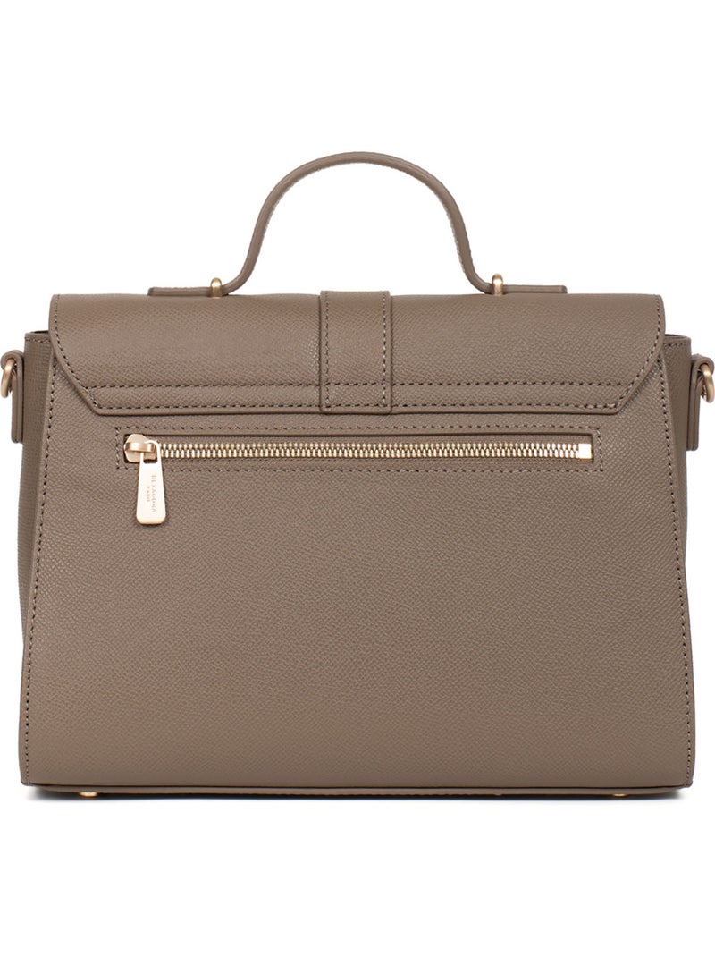 Bolso de mano 1 asa - cuero aude hexagona Taupe - Kiabi