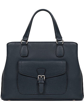 Bolso de mano 2 asas - cuero mirabelle hexagona