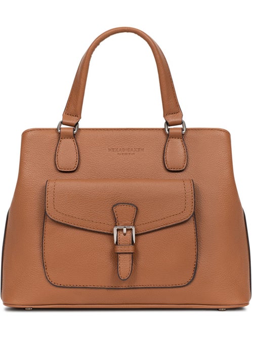 Bolso de mano 2 asas - Cuero MIRABELLE - Kiabi