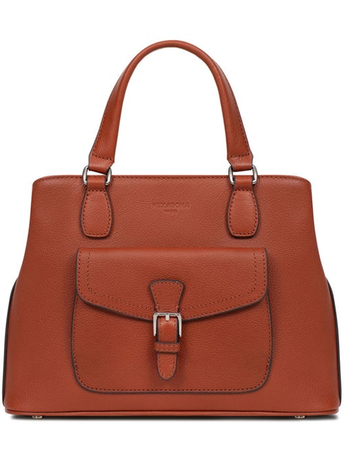 Bolso de mano 2 asas - Cuero MIRABELLE - Kiabi