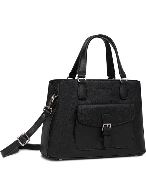 Bolso de mano 2 asas - Cuero MIRABELLE - Kiabi