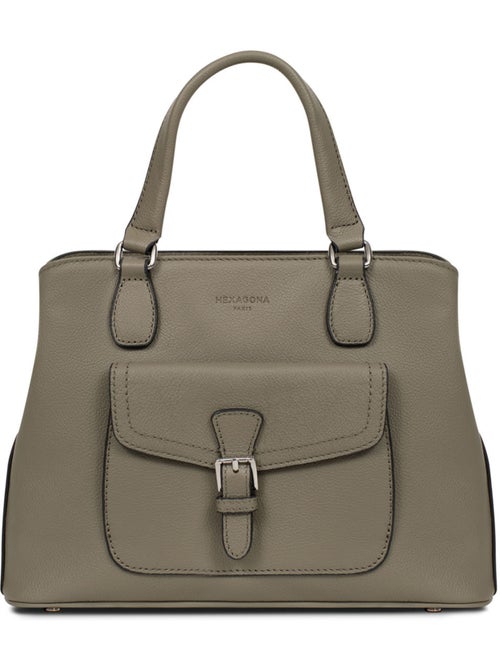 Bolso de mano 2 asas - Cuero MIRABELLE - Kiabi