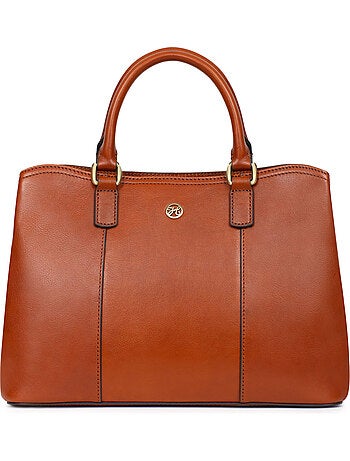 Bolso de mano 2 asas - cuero ondine hexagona