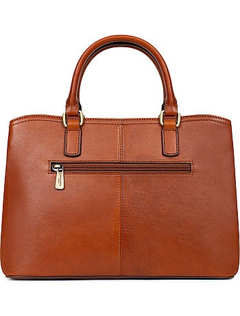 Bolso de mano 2 asas - cuero ondine hexagona