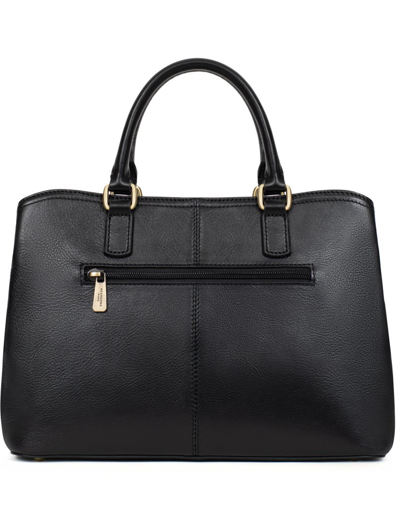 Bolso de mano 2 asas - cuero ondine hexagona Negro - Kiabi