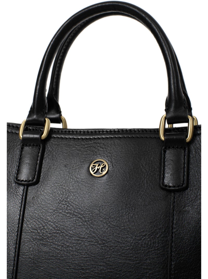 Bolso de mano 2 asas - cuero ondine hexagona Negro - Kiabi