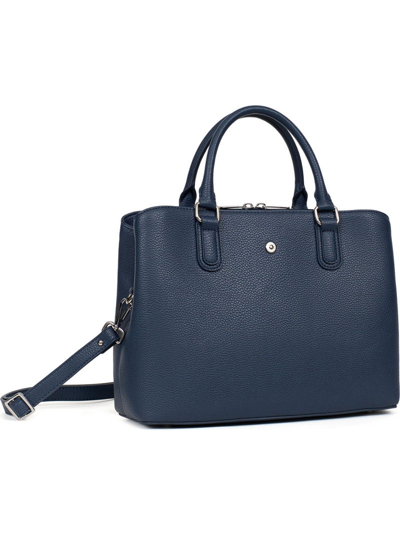 Bolso de mano 2 asas maya hexagona Azul marino - Kiabi
