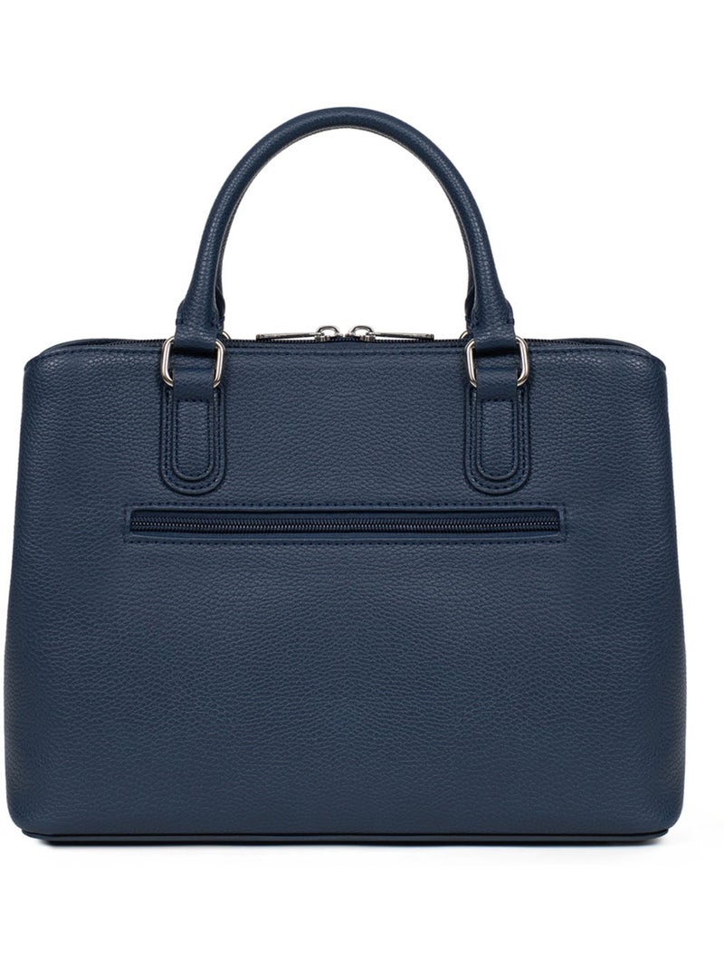 Bolso de mano 2 asas maya hexagona Azul marino - Kiabi