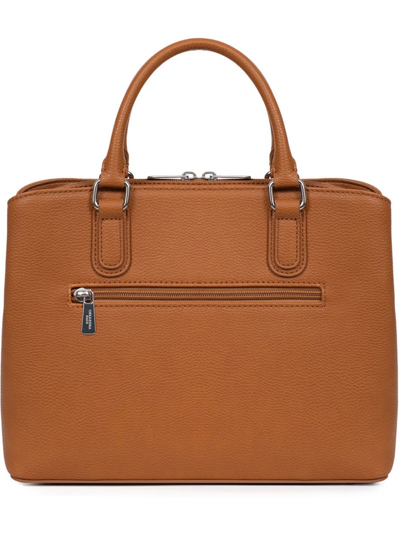 Bolso de mano 2 asas maya hexagona Marrón caramelo - Kiabi