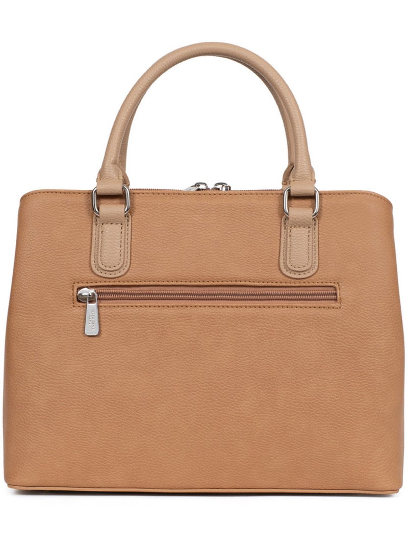 Bolso de mano 2 asas maya hexagona Marrón claro - Kiabi