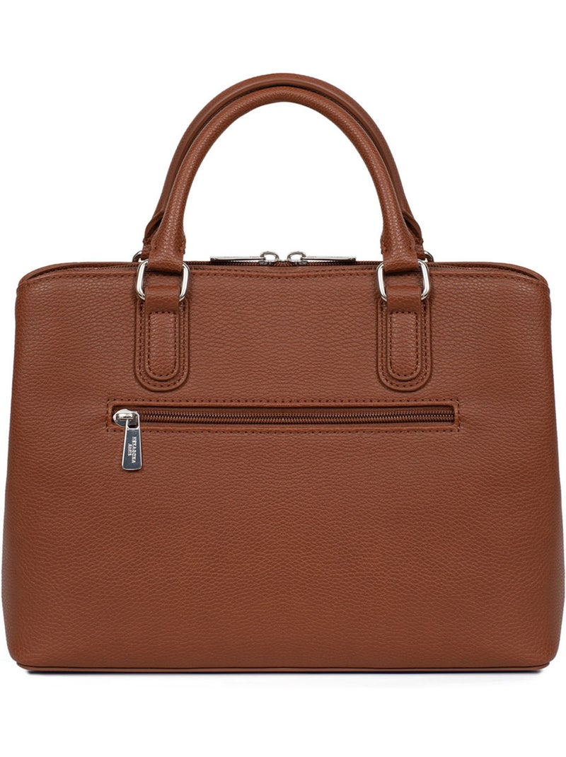 Bolso de mano 2 asas maya hexagona Marrón oscuro - Kiabi