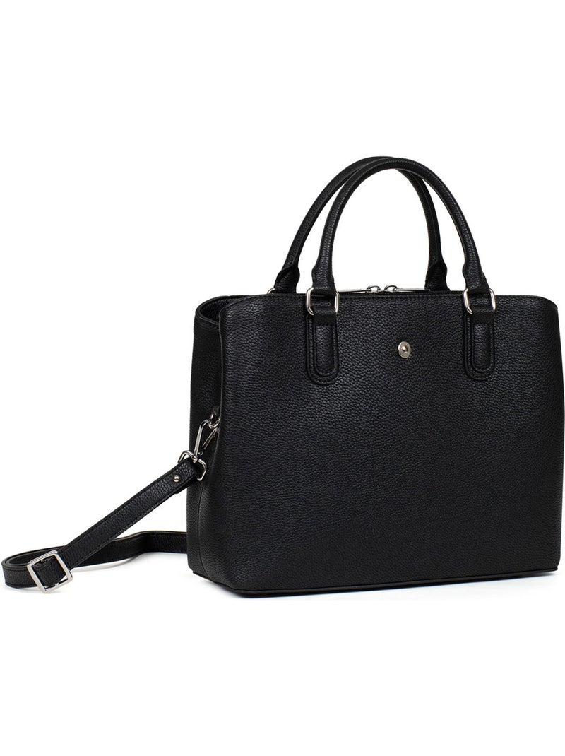 Bolso de mano 2 asas maya hexagona Negro - Kiabi
