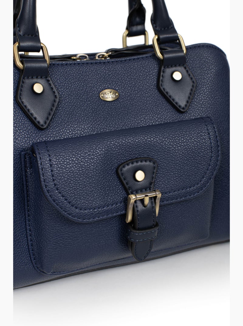 Bolso de mano 2 asas ronda hexagona Azul marino - Kiabi