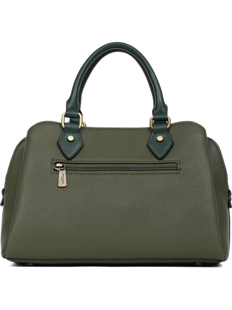 Bolso de mano 2 asas ronda hexagona Caqui - Kiabi