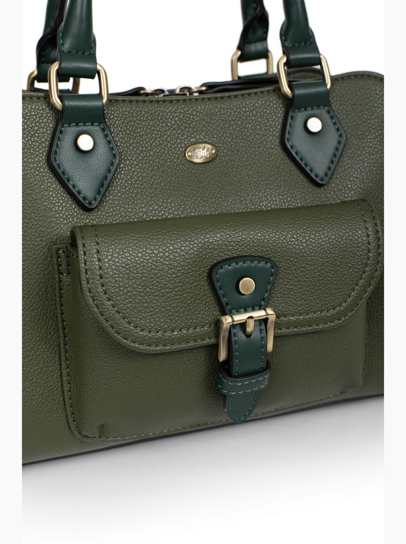 Bolso de mano 2 asas ronda hexagona Caqui - Kiabi