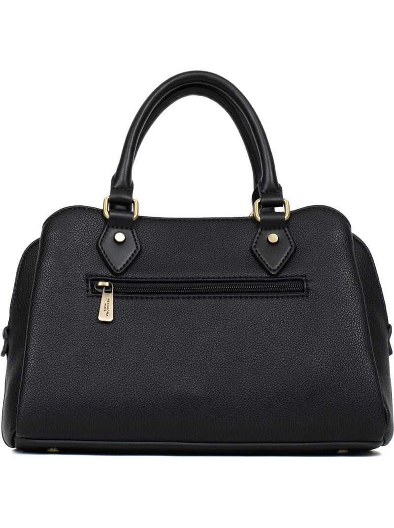 Bolso de mano 2 asas ronda hexagona Negro - Kiabi