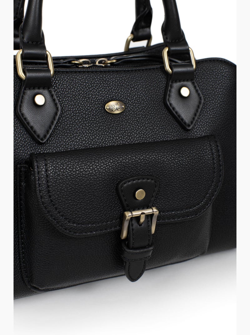Bolso de mano 2 asas ronda hexagona Negro - Kiabi