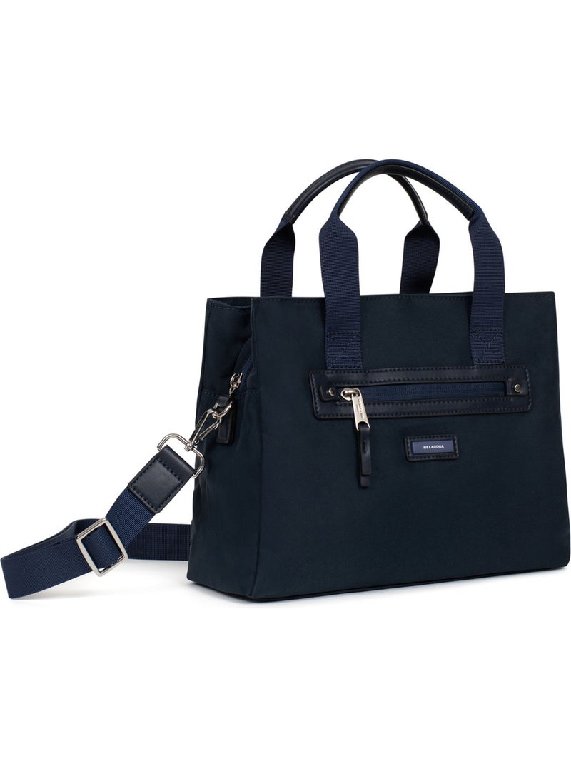 Bolso de mano 2 asas yona hexagona Azul noche - Kiabi