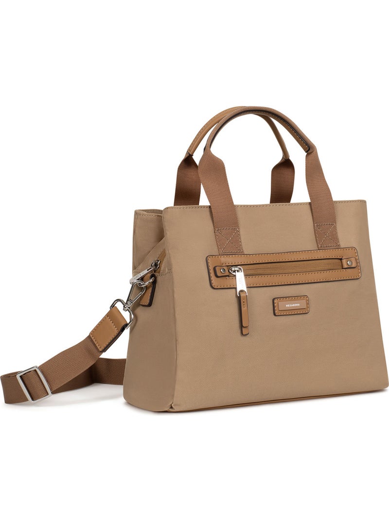 Bolso de mano 2 asas yona hexagona Beige arena - Kiabi