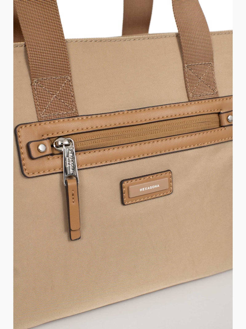 Bolso de mano 2 asas yona hexagona Beige arena - Kiabi