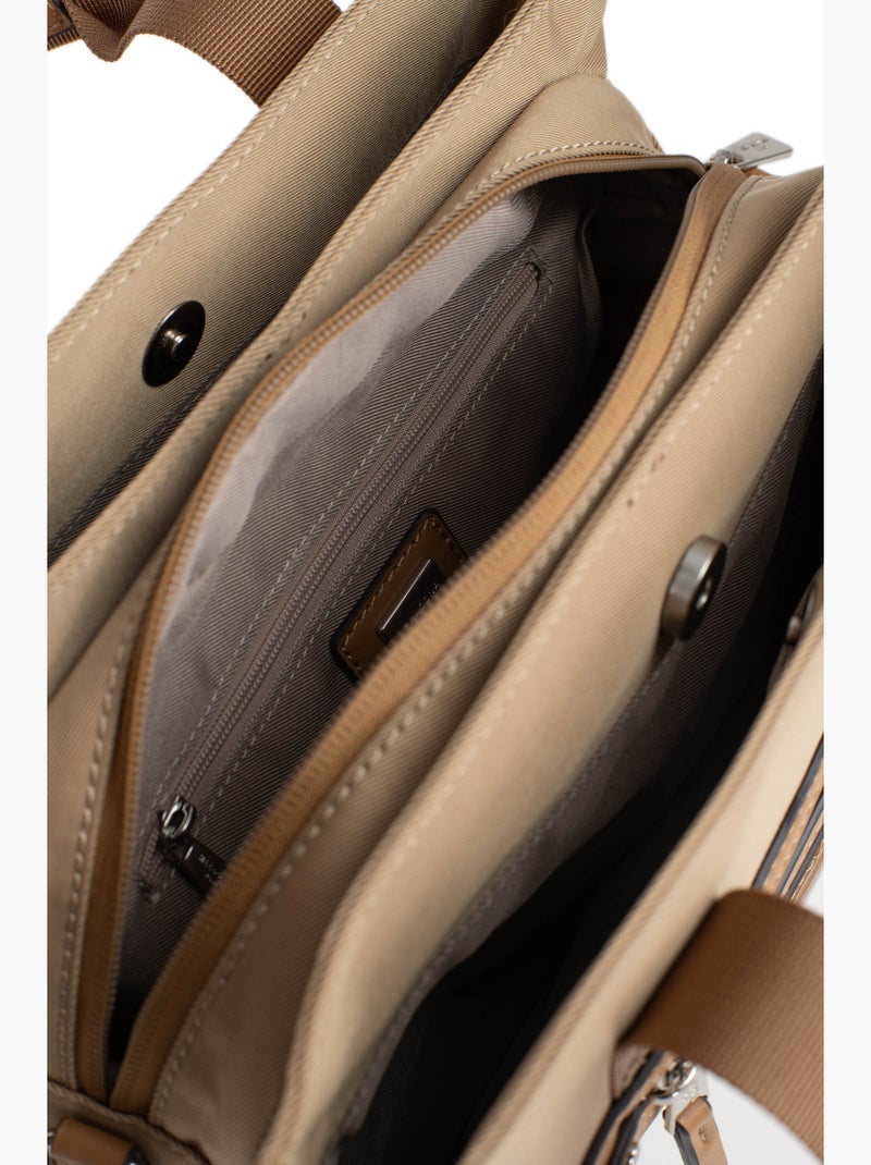 Bolso de mano 2 asas yona hexagona Beige arena - Kiabi