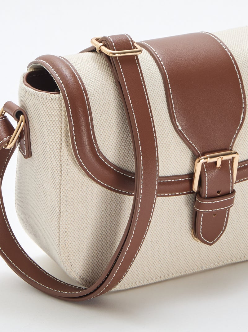 Bolso de mano con bandolera Beige - Kiabi