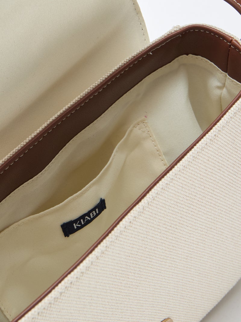Bolso de mano con bandolera Beige - Kiabi