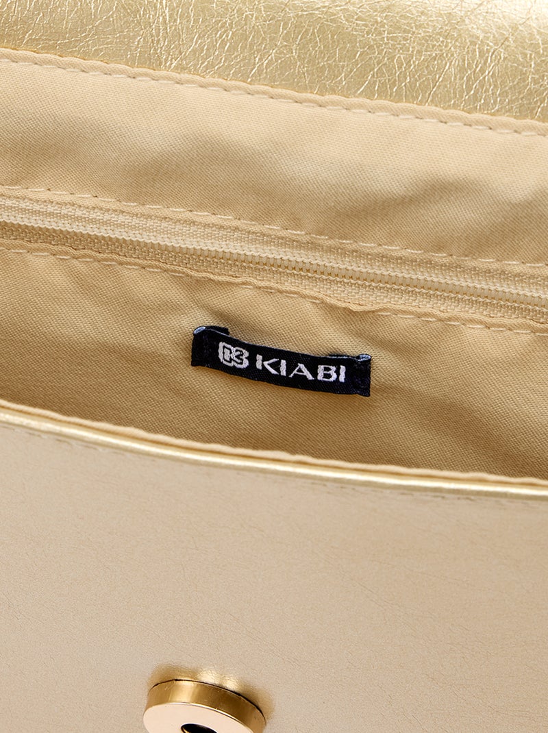Bolso de mano con bandolera dorada Amarillo - Kiabi