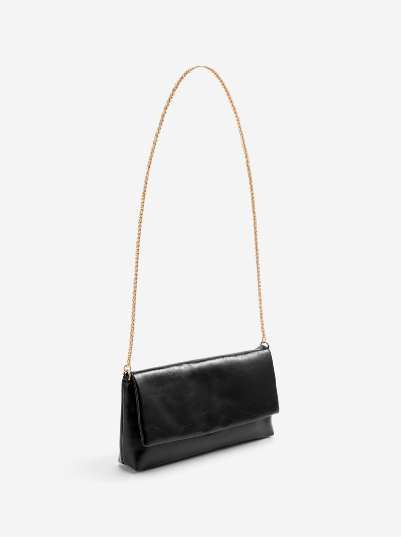 Bolso de mano con bandolera dorada Negro - Kiabi