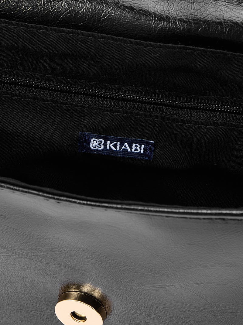 Bolso de mano con bandolera dorada Negro - Kiabi