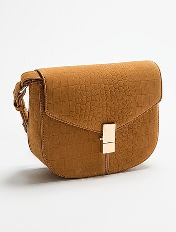 Bolso de mano de antelina