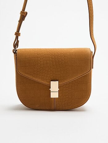 Bolso de mano de antelina