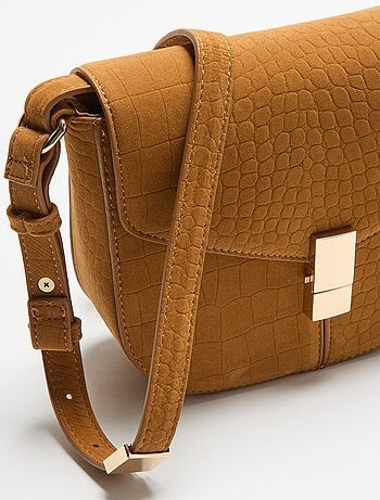 Bolso de mano de antelina