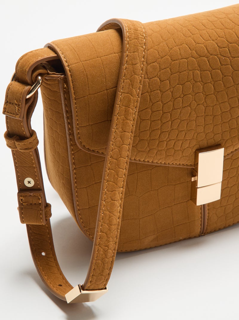 Bolso de mano de antelina Beige - Kiabi