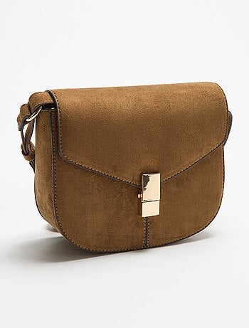 Bolso de mano de antelina