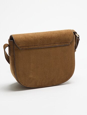 Bolso de mano de antelina