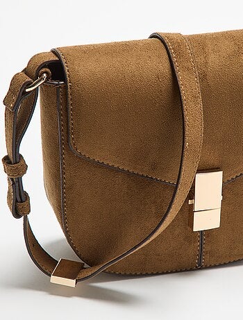Bolso de mano de antelina