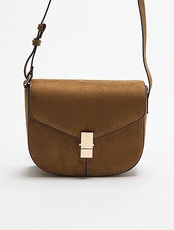 Bolso de mano de antelina