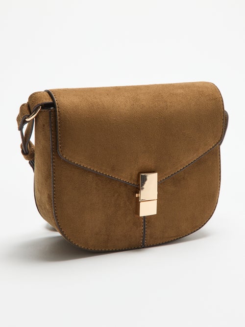 Bolso de mano de antelina - Kiabi