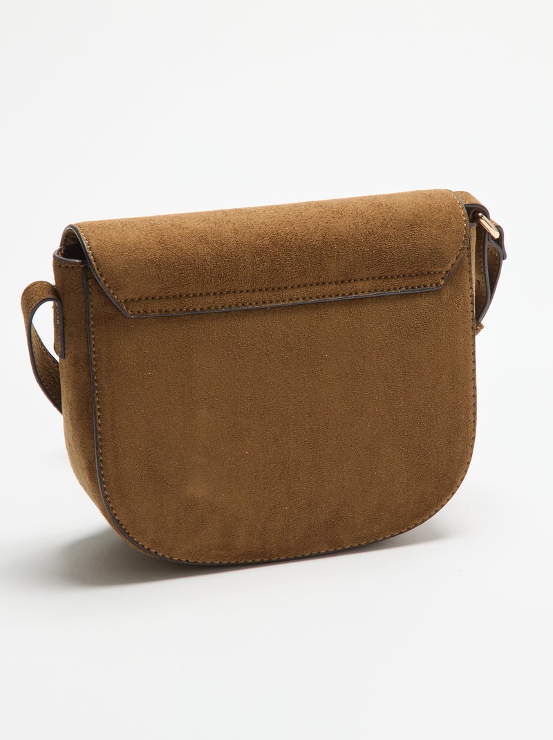 Bolso de mano de antelina Kaki - Kiabi