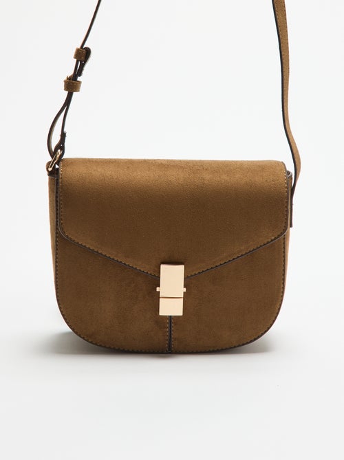 Bolso de mano de antelina - Kiabi
