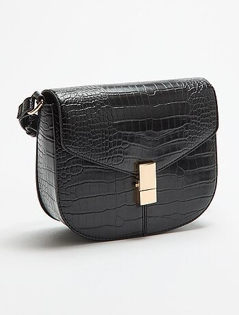 Bolso de mano de polipiel efecto cocodrilo