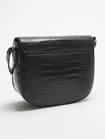 Bolso de mano de polipiel efecto cocodrilo