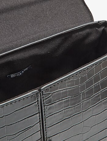 Bolso de mano de polipiel efecto cocodrilo