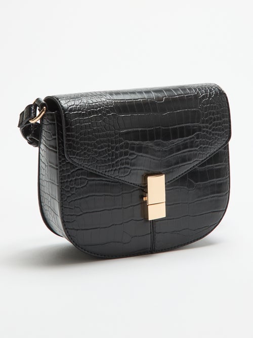 Bolso de mano de polipiel efecto cocodrilo - Kiabi