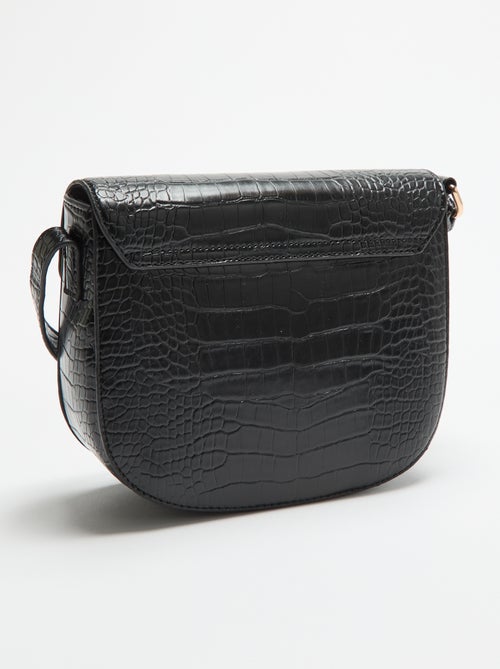 Bolso de mano de polipiel efecto cocodrilo - Kiabi